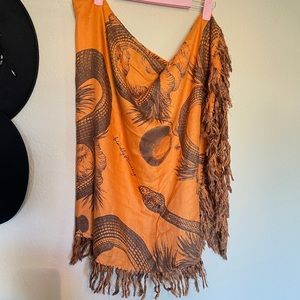 Friendly Hunting Orange Cashmere European Luxury Stole Scarf
